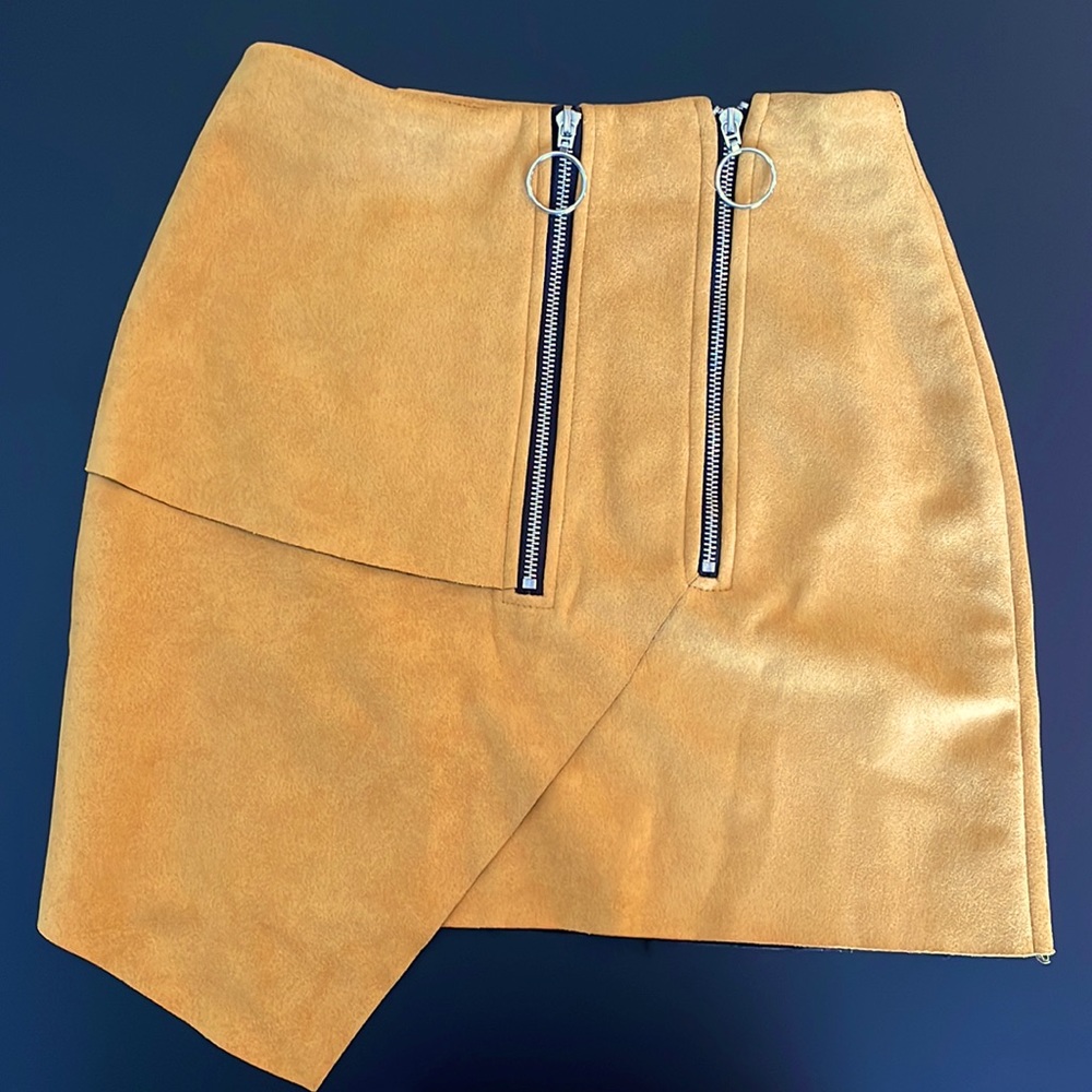 Missguided Yellow “Suede” skirt